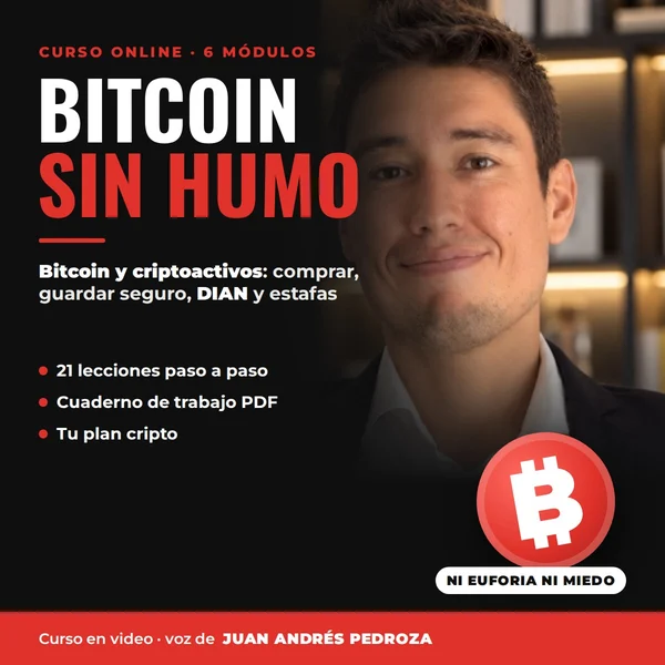 Portada del curso Bitcoin y criptoactivos sin humo
